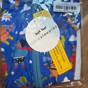 Little Sleepies Blue sleepy heroes zippy 0-3 months